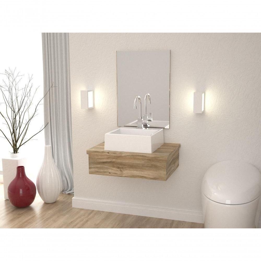 Conjunto Bancada C-cuba Q355 E Espelheira Metrópole 601 Branco Chess Carvalho - 3