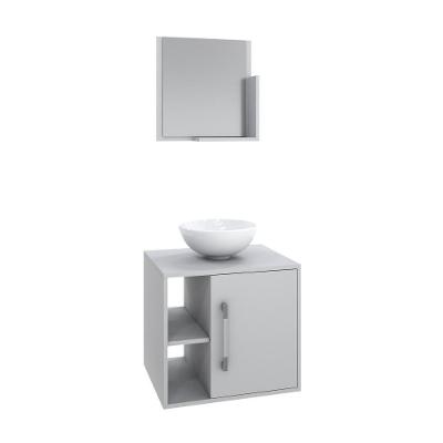 Conjunto Balcão C-cuba R30 E Espelheira Soft 500 - Branco Chess C-branco Chess Branco Chess C-branco Chess