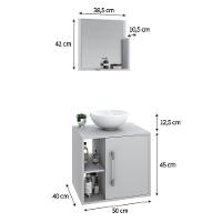 Conjunto Balcão C-cuba R30 E Espelheira Soft 500 - Branco Chess C-branco Chess Branco Chess C-branco Chess - 6