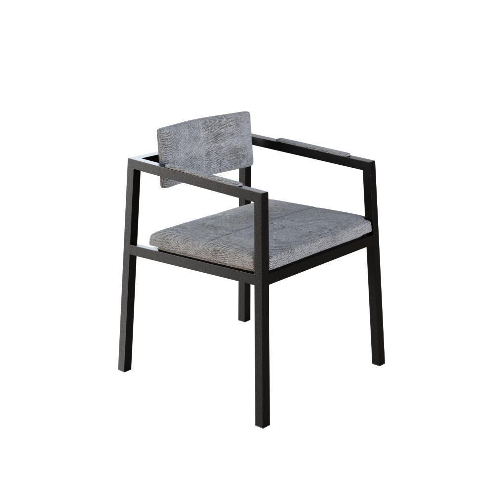 Poltrona Noah Fixa C-4 Pés 78 X 60,5 X 60,5 Cm. Lautrec Cinza Lautrec Cinza - 1