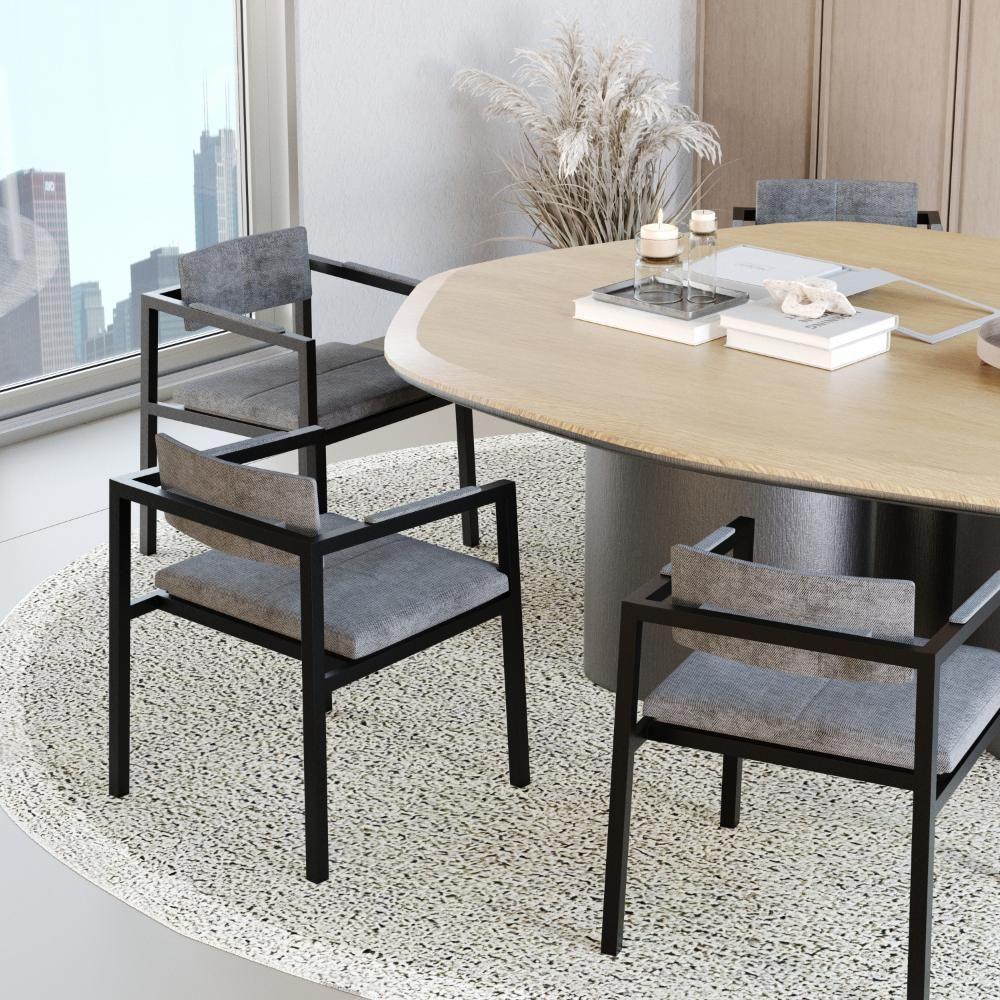 Poltrona Noah Fixa C-4 Pés 78 X 60,5 X 60,5 Cm. Lautrec Cinza Lautrec Cinza - 2