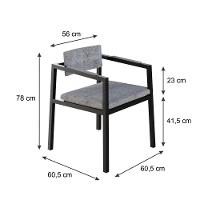 Poltrona Noah Fixa C-4 Pés 78 X 60,5 X 60,5 Cm. Lautrec Cinza Lautrec Cinza - 7