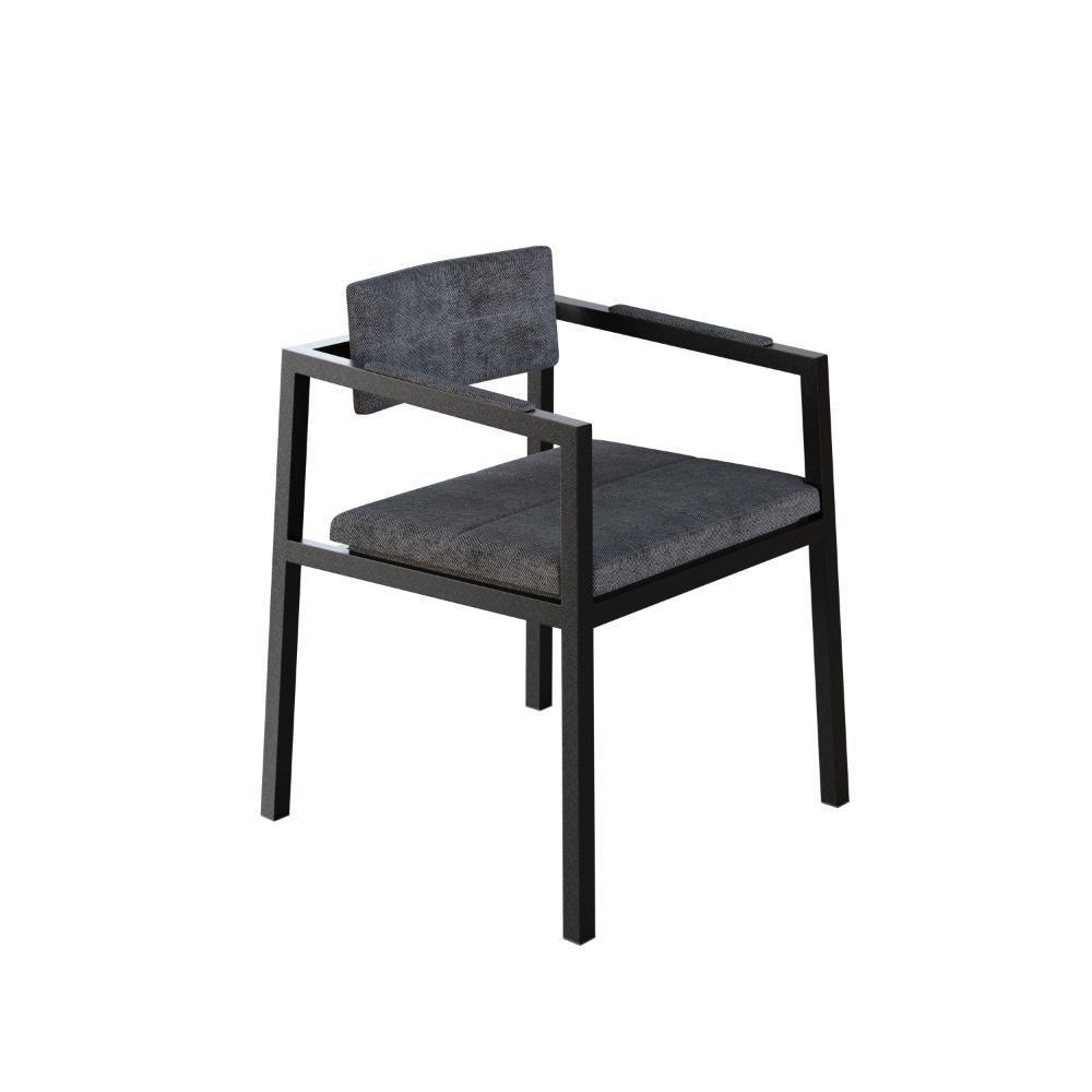 Poltrona Noah Fixa C-4 Pés 78 X 60,5 X 60,5 Cm. Lautrec Grafite Lautrec Grafite - 1