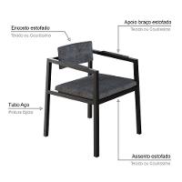 Poltrona Noah Fixa C-4 Pés 78 X 60,5 X 60,5 Cm. Lautrec Grafite Lautrec Grafite - 3