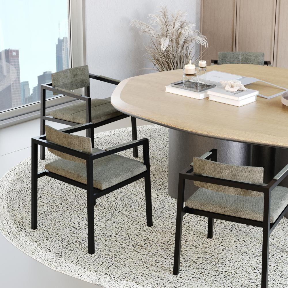 Poltrona Noah Fixa C-4 Pés 78 X 60,5 X 60,5 Cm. Lautrec Marrom Lautrec Marrom - 2