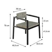 Poltrona Noah Fixa C-4 Pés 78 X 60,5 X 60,5 Cm. Lautrec Marrom Lautrec Marrom - 7