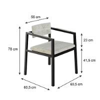 Poltrona Noah Fixa C-4 Pés 78 X 60,5 X 60,5 Cm. Lautrec Off White Lautrec Off White - 7