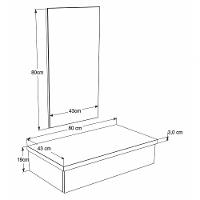Conjunto Bancada C-cuba Q39 E Espelheira Metrópole 801 Preto ônix Snow - 2