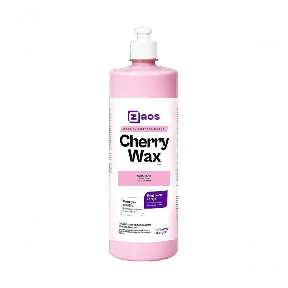 Cherry Wax 4 Em 1 Zacs 1l Cera Brilho Protecao Tira Riscos - 1