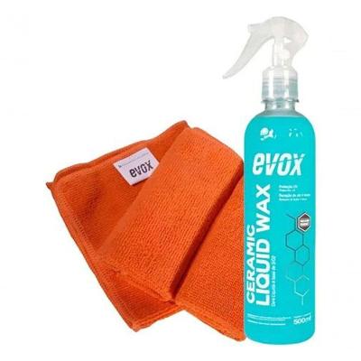 Ceramic Liquid Wax Cera Liquida + Kit 3 Flanelas Evox