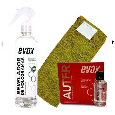 Kit Ceramic Coating Farol Revelador De Holograma Auter Evox