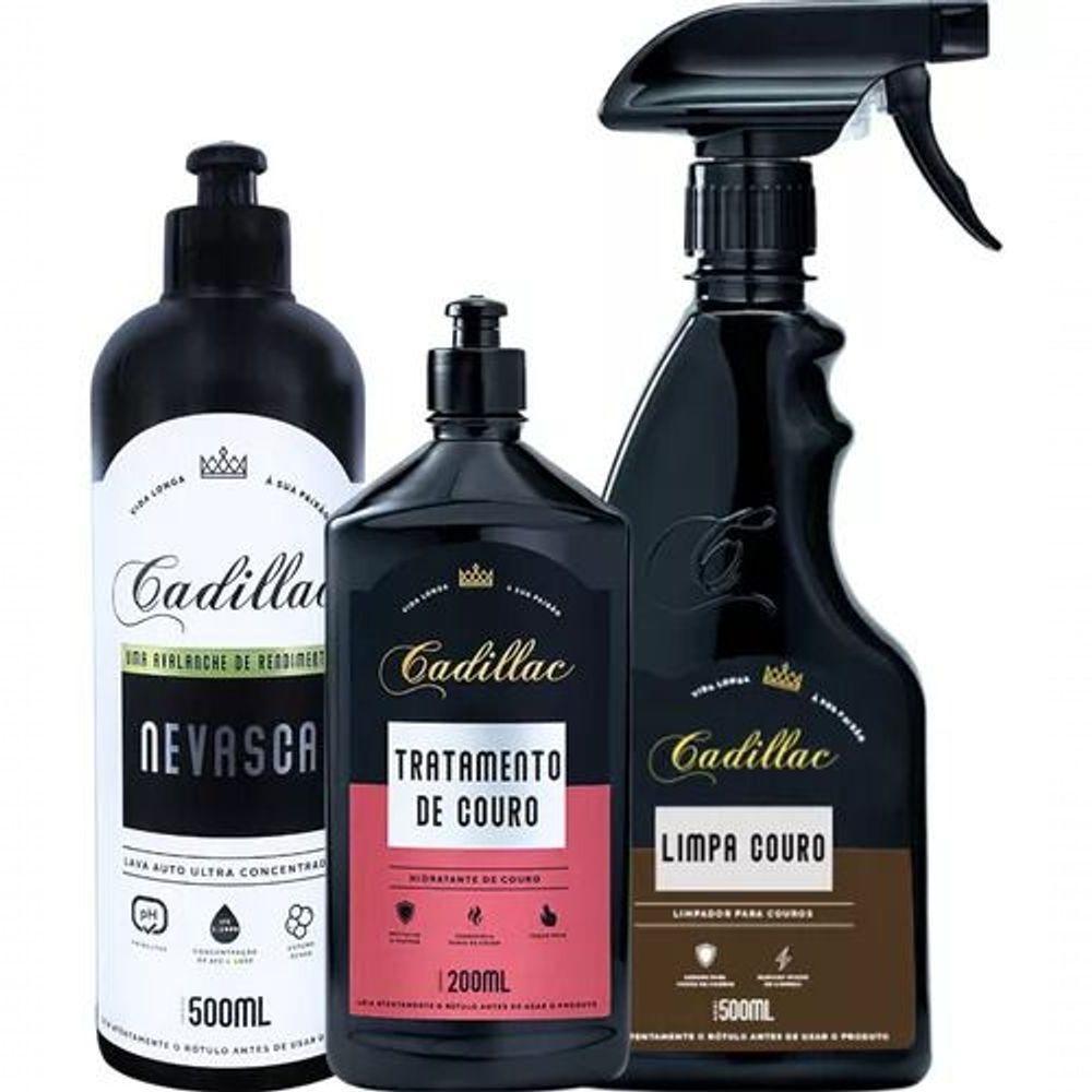 Kit Limpeza Automotiva E Tratamento Couro Nevasca Cadillac - 1