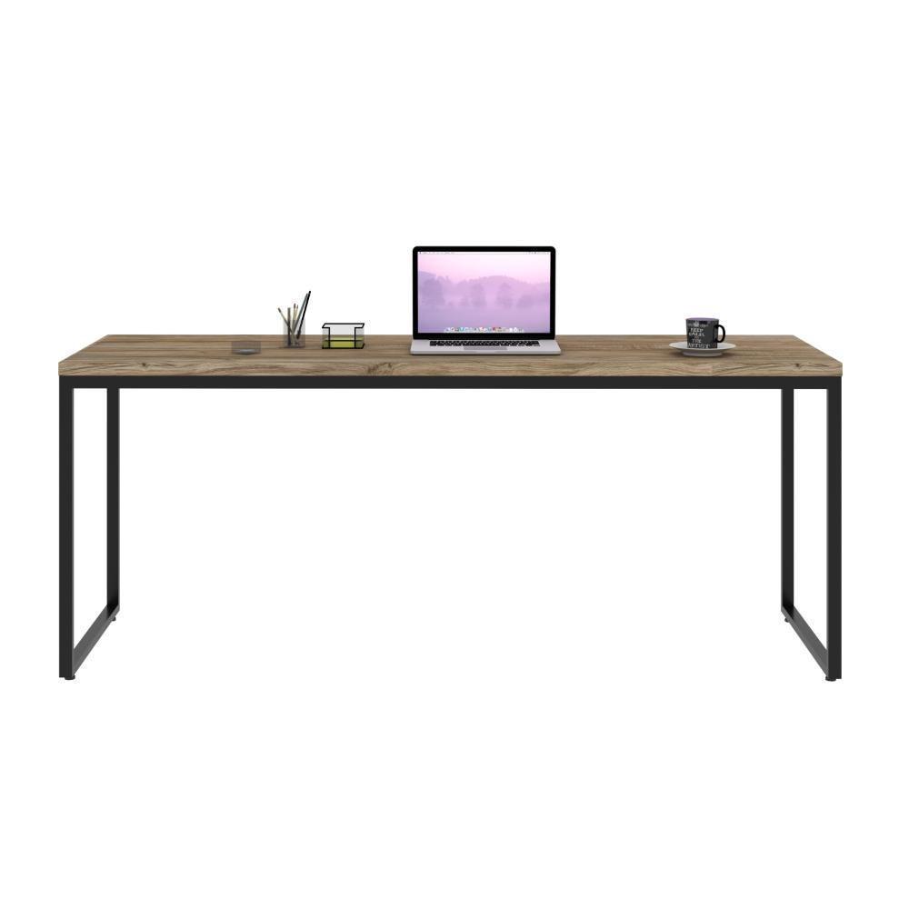 Mesa Dynamica Diretor 180x60x75cm Carvalho - Est.preta Carvalho - Est.preta - 5