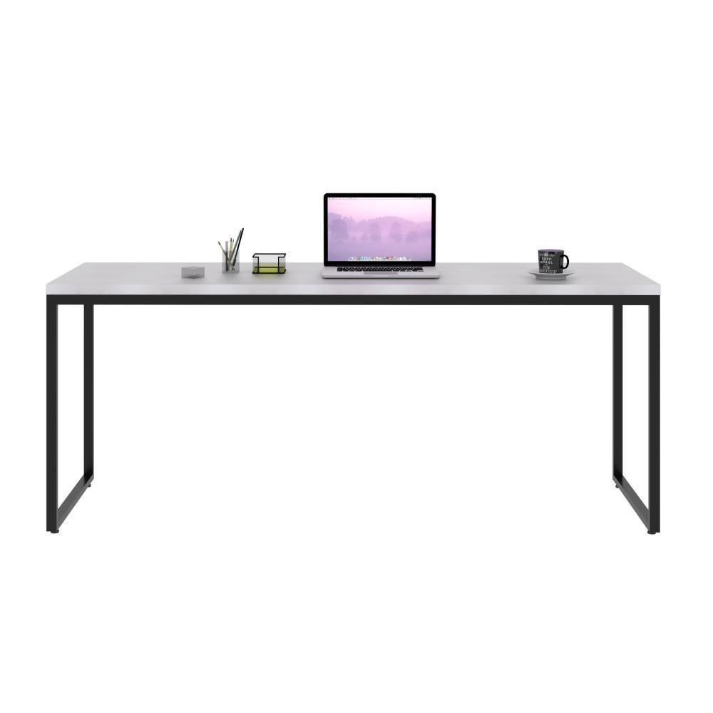 Mesa Dynamica Diretor 180x60x75cm Branco Chess - Est.preta Branco Chess - Est.preta - 5