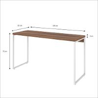 Mesa Dynamica 135x50x75cm Nogal - Est.branca Nogal - Est.branca - 5