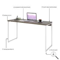 Mesa Dynamica 135x50x75cm Carvalho Dark - Est.branca Carvalho Dark - Est.branca - 3