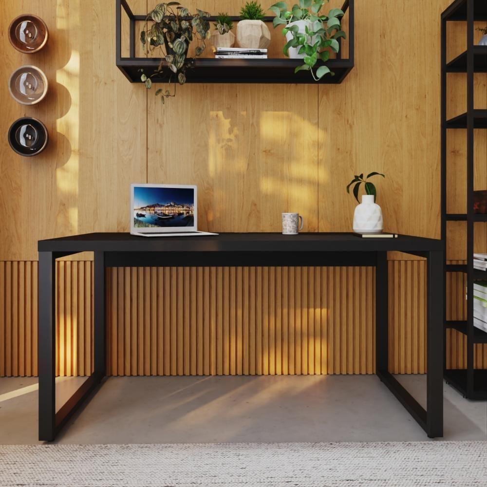 Mesa Diretor 150x70x75cm Yon Preto Tx-est.preta Preto Tx-est.preta - 3