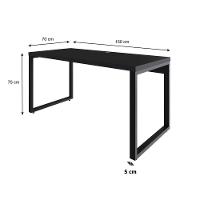 Mesa Diretor 150x70x75cm Yon Preto Tx-est.preta Preto Tx-est.preta - 6