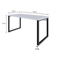 Mesa Diretor 150x70x75cm Yon Branco Tx-est.preta Branco Tx-est.preta - 7