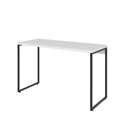Mesa Dynamica 120x50x75cm Branco Chess - Est.preta Branco Chess - Est.preta