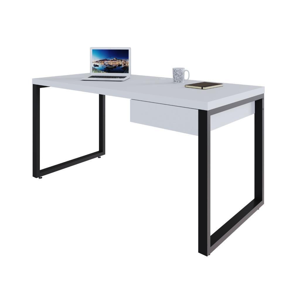 Mesa Diretor C-01 Gav. 150x70x75cm Yon Branco Tx-est.preta Branco Tx-est.preta - 5