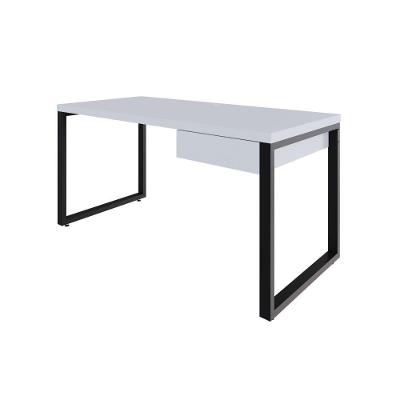 Mesa Diretor C-01 Gav. 150x70x75cm Yon Branco Tx-est.preta Branco Tx-est.preta