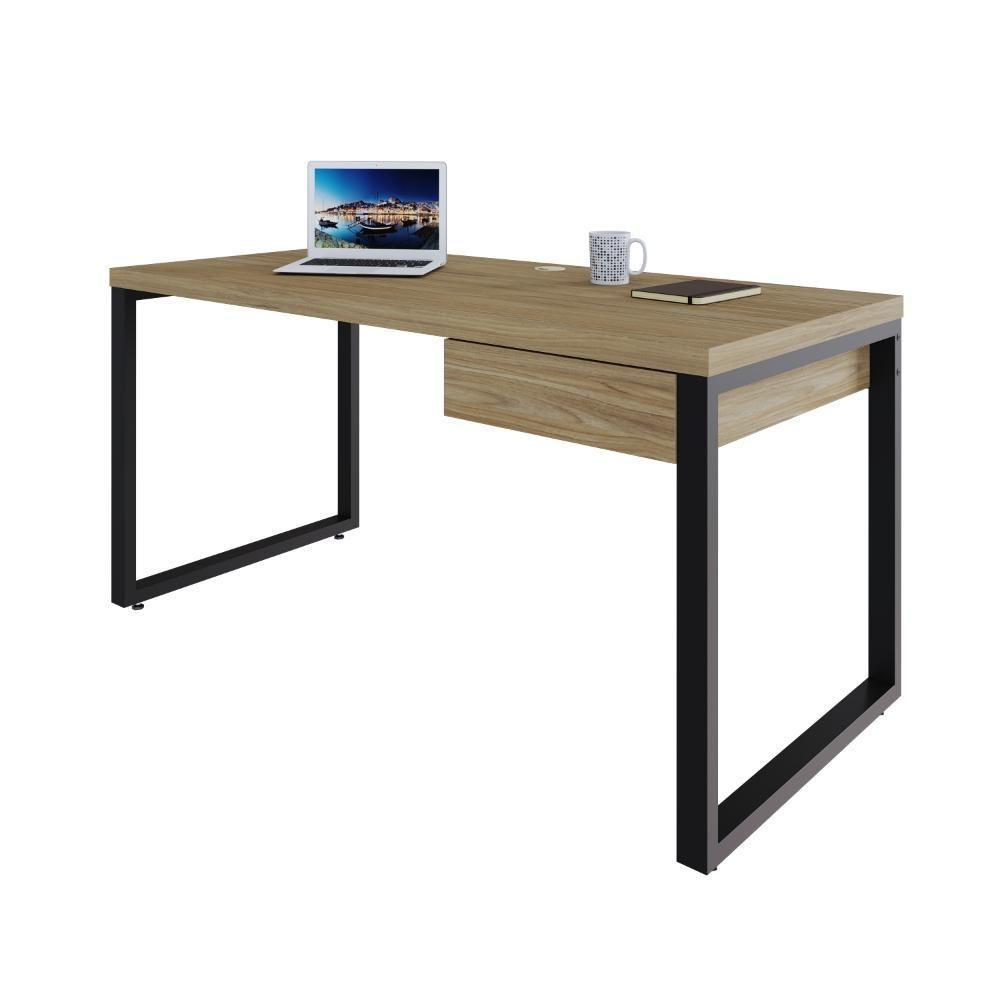 Mesa Diretor C-01 Gav. 150x70x75cm Yon Vermont Oak-est.preta Vermont Oak-est.preta - 5