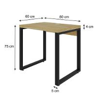 Mesa Operacional 80x60x75cm Yon Vermont Oak-est.preta Vermont Oak-est.preta - 7