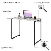 Mesa Dynamica 90x50x75cm Snow - Est.preta Snow - Est.preta