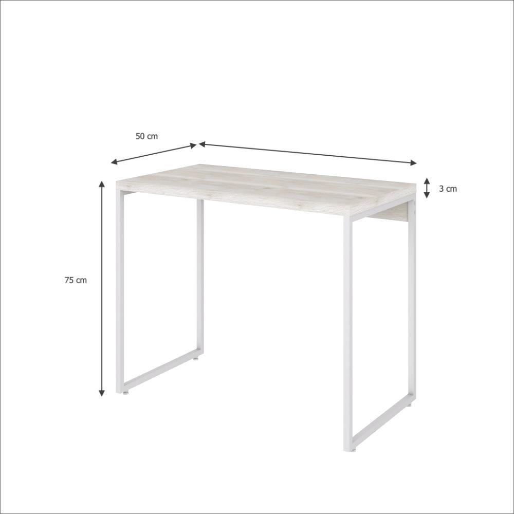 Mesa Dynamica 90x50x75cm Snow - Est.branca Snow - Est.branca - 5