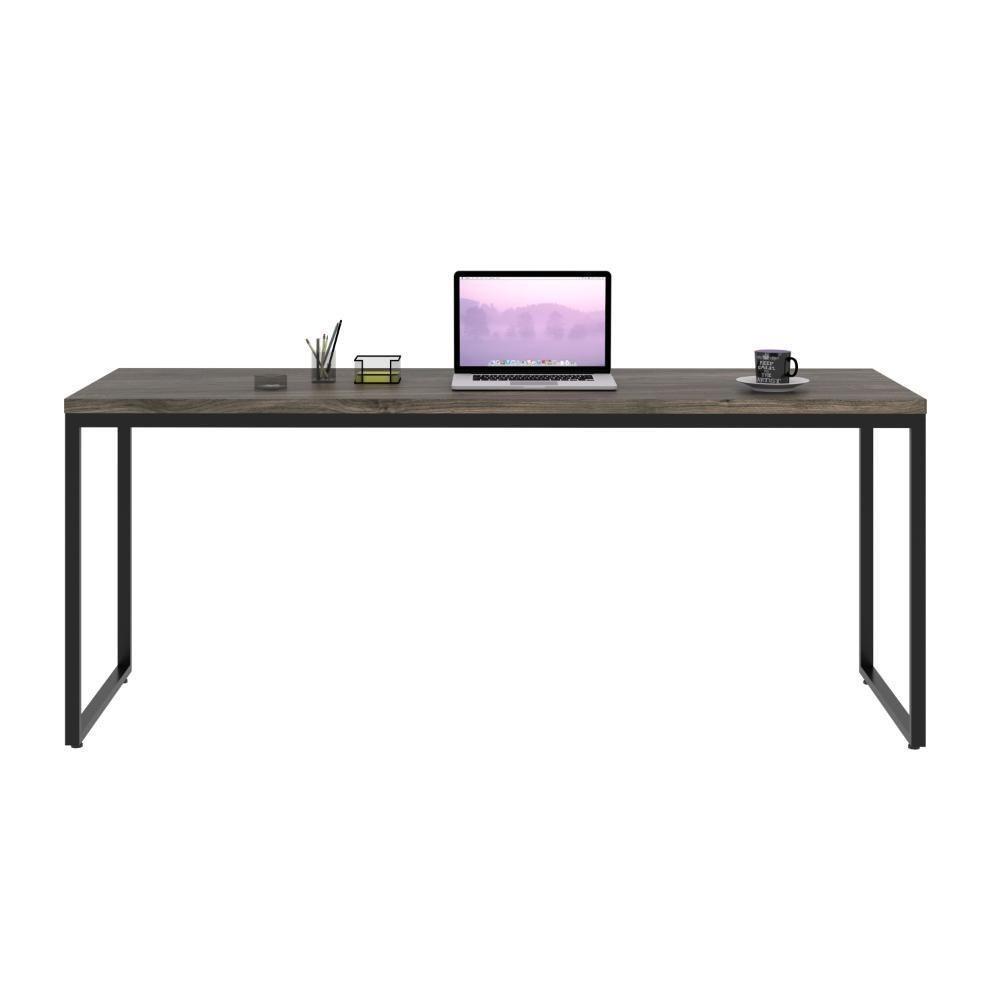 Mesa Dynamica Diretor 180x60x75cm Carvalho Dark - Est.preta Carvalho Dark - Est.preta - 5