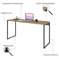 Mesa Dynamica 150x60x75cm Carvalho - Est.preta Carvalho - Est.preta