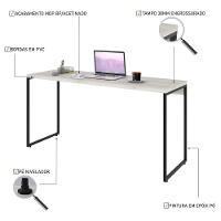 Mesa Dynamica 150x60x75cm Snow - Est.preta Snow - Est.preta