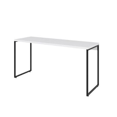 Mesa Dynamica 150x60x75cm Branco Chess - Est.preta Branco Chess - Est.preta