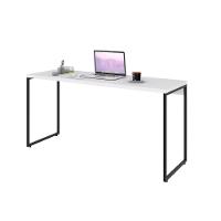 Mesa Dynamica 150x60x75cm Branco Chess - Est.preta Branco Chess - Est.preta - 5