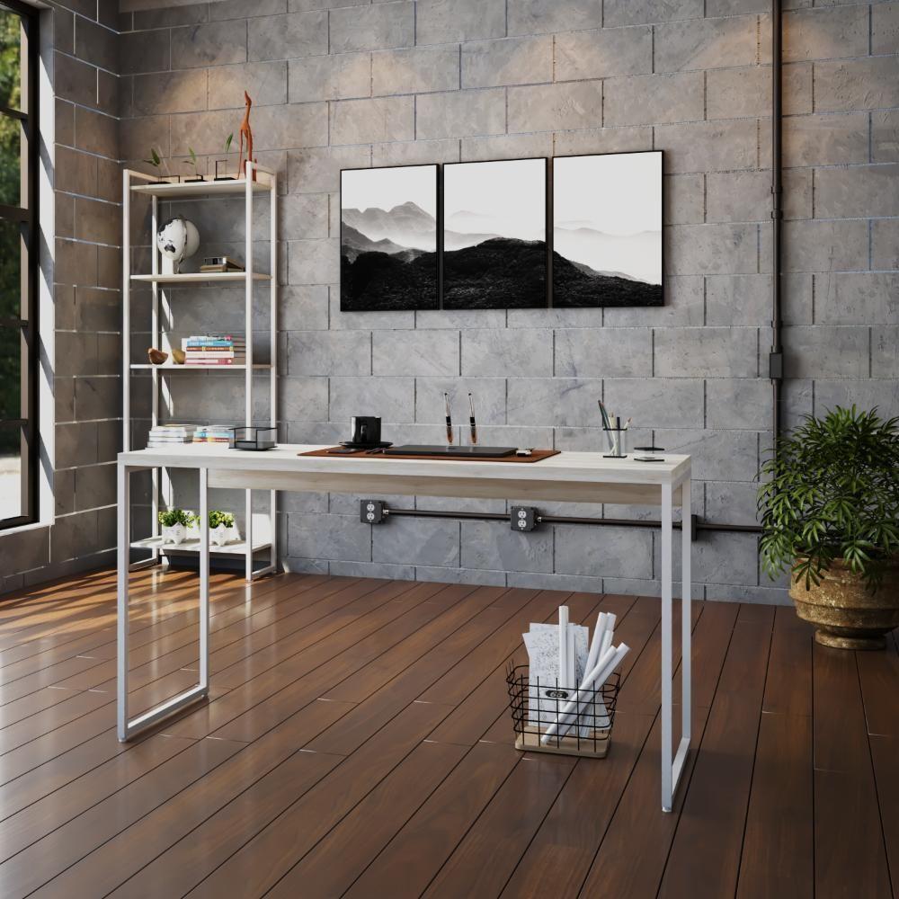 Mesa Dynamica 135x50x75cm Snow - Est.branca Snow - Est.branca - 2