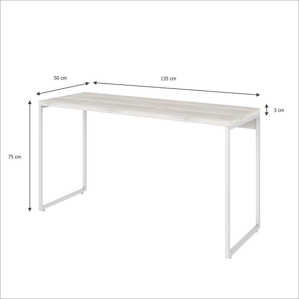 Mesa Dynamica 135x50x75cm Snow - Est.branca Snow - Est.branca - 5