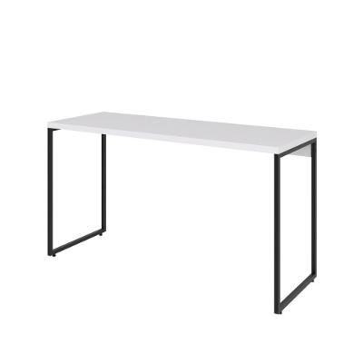 Mesa Dynamica 135x50x75cm Branco Chess - Est.preta Branco Chess - Est.preta