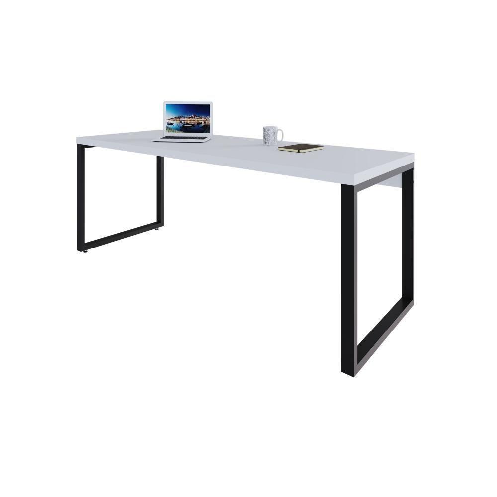 Mesa Presidente 190x70x75cm Yon Branco Tx-est.preta Branco Tx-est.preta - 5