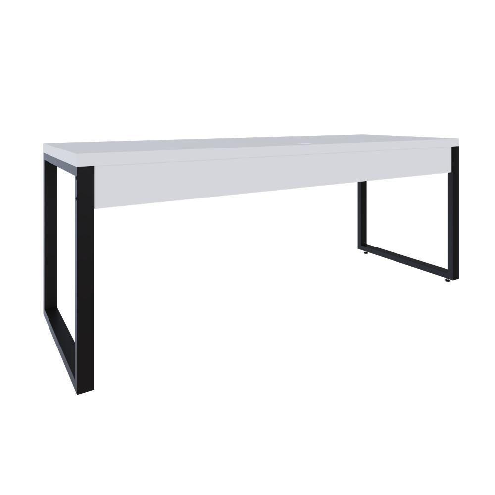 Mesa Presidente 190x70x75cm Yon Branco Tx-est.preta Branco Tx-est.preta - 6
