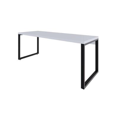 Mesa Presidente 190x70x75cm Yon Branco Tx-est.preta Branco Tx-est.preta