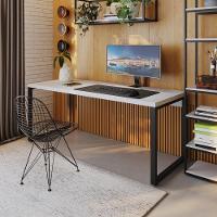 Mesa Presidente 190x70x75cm Yon Branco Tx-est.preta Branco Tx-est.preta - 2