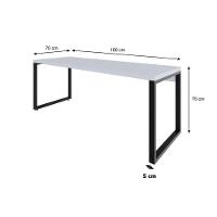 Mesa Presidente 190x70x75cm Yon Branco Tx-est.preta Branco Tx-est.preta - 7