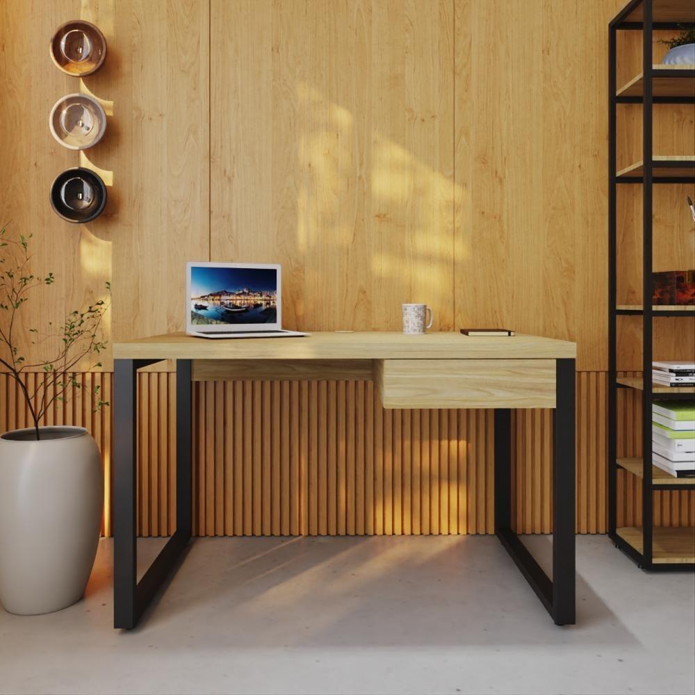 Mesa Operacional C-01gav. 120x70x75cm Yon Vermont Oak-est.preta Vermont Oak-est.preta - 4