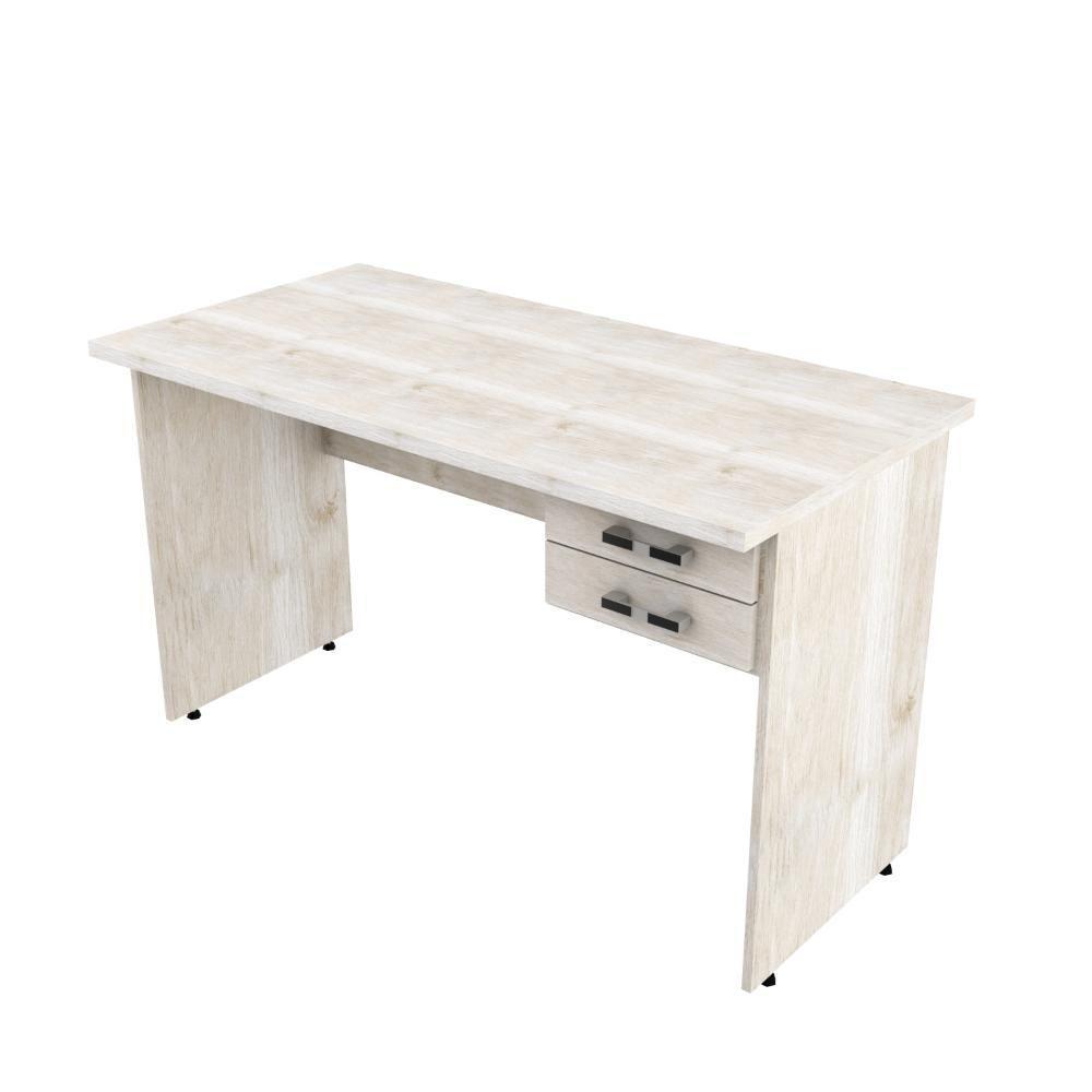 Mesa Escrivaninha De Escritório 1,20m Tampo 30mm C-02gavetas Snow - 4