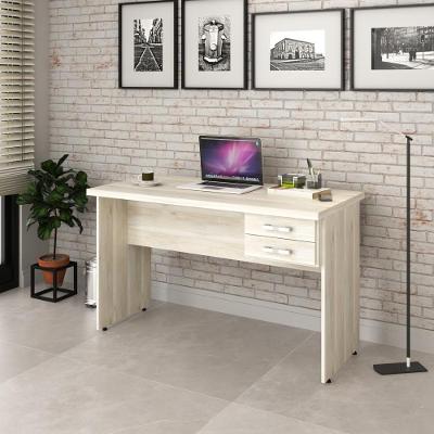Mesa Escrivaninha De Escritório 1,20m Tampo 30mm C-02gavetas Snow