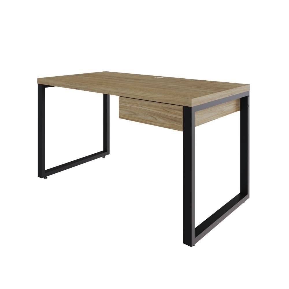 Mesa Operacional C-01gav. 135x70x75cm Yon Vermont Oak-est.preta Vermont Oak-est.preta - 1