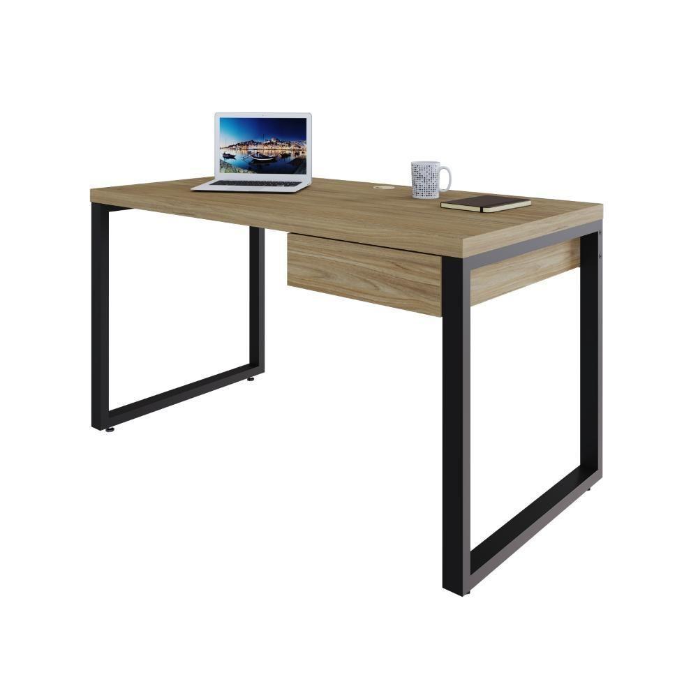 Mesa Operacional C-01gav. 135x70x75cm Yon Vermont Oak-est.preta Vermont Oak-est.preta - 5