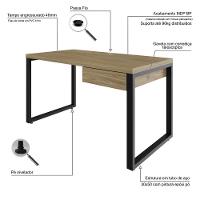 Mesa Operacional C-01gav. 135x70x75cm Yon Vermont Oak-est.preta Vermont Oak-est.preta - 3
