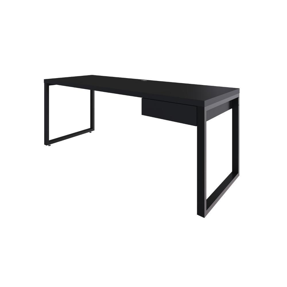 Mesa Presidente C-01 Gav. 190x70x75cm Yon Preto Tx-est.preta Preto Tx-est.preta - 1